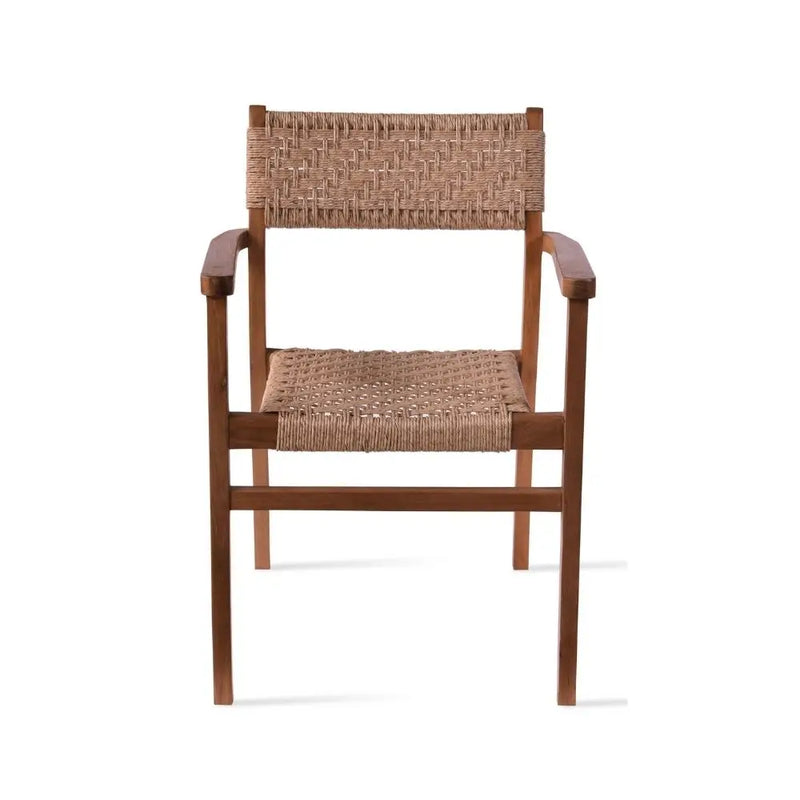 Cesca Teak Wood Outdoor Armchair – Scandinavian Rope Design