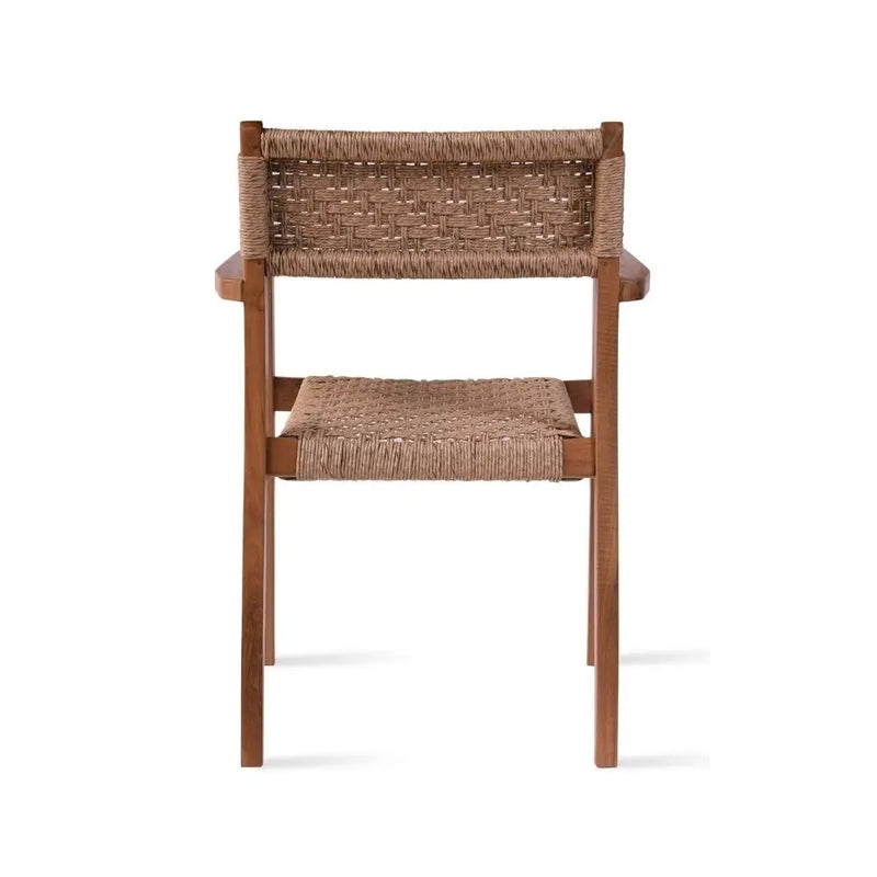 Cesca Teak Wood Outdoor Armchair – Scandinavian Rope Design