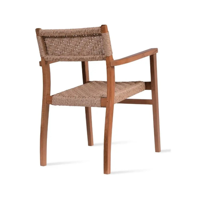 Cesca Teak Wood Outdoor Armchair – Scandinavian Rope Design