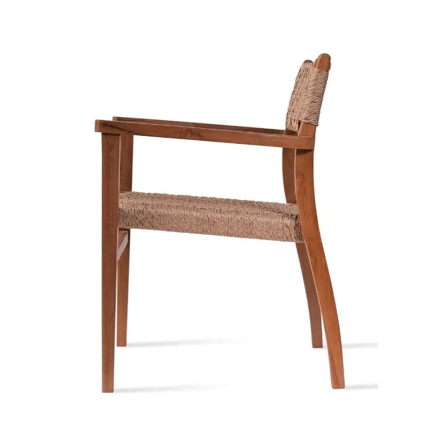 Cesca Teak Wood Outdoor Armchair – Scandinavian Rope Design