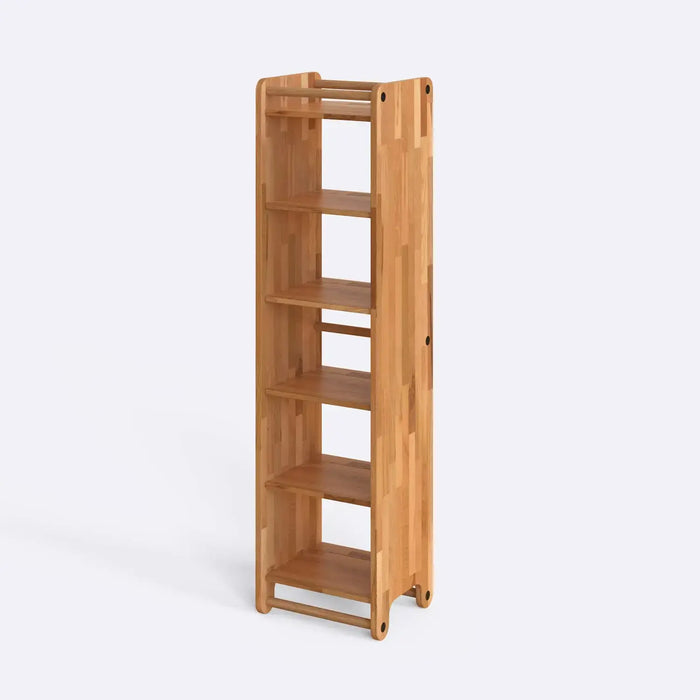 Slim profile of the Compton Slim Bookcase, perfect for tight spaces.