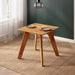 Solid wood construction of the square table, emphasizing durability and elegance.