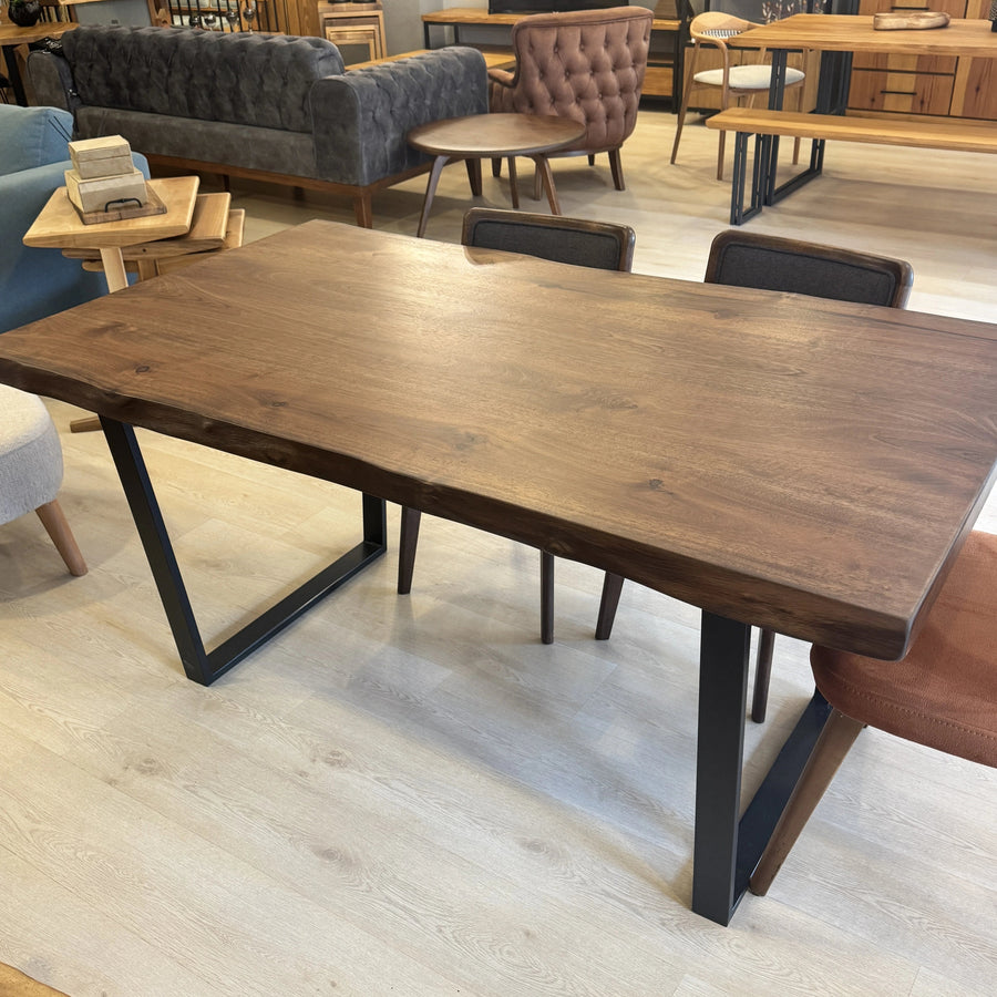 Denton 63" Walnut Wood Dining Table – Ready to Ship Mozilya