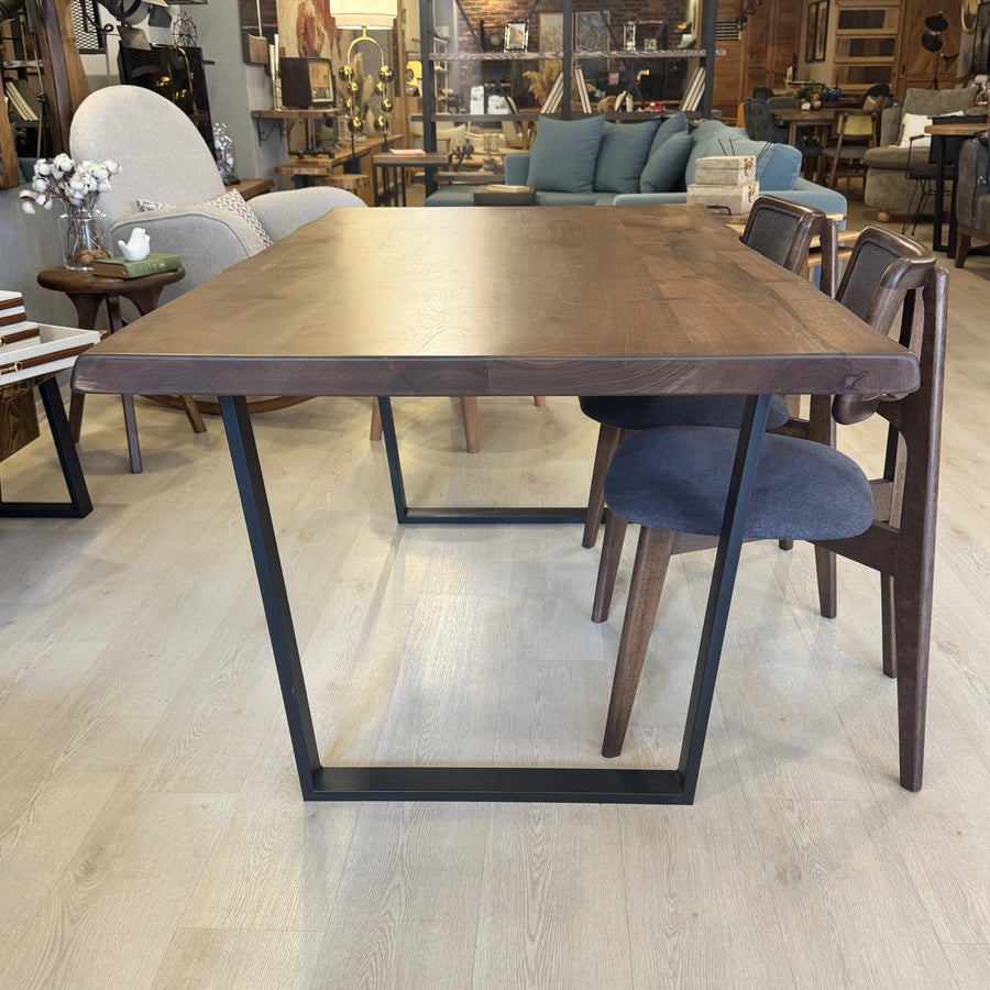Denton 63" Walnut Wood Dining Table – Ready to Ship Mozilya