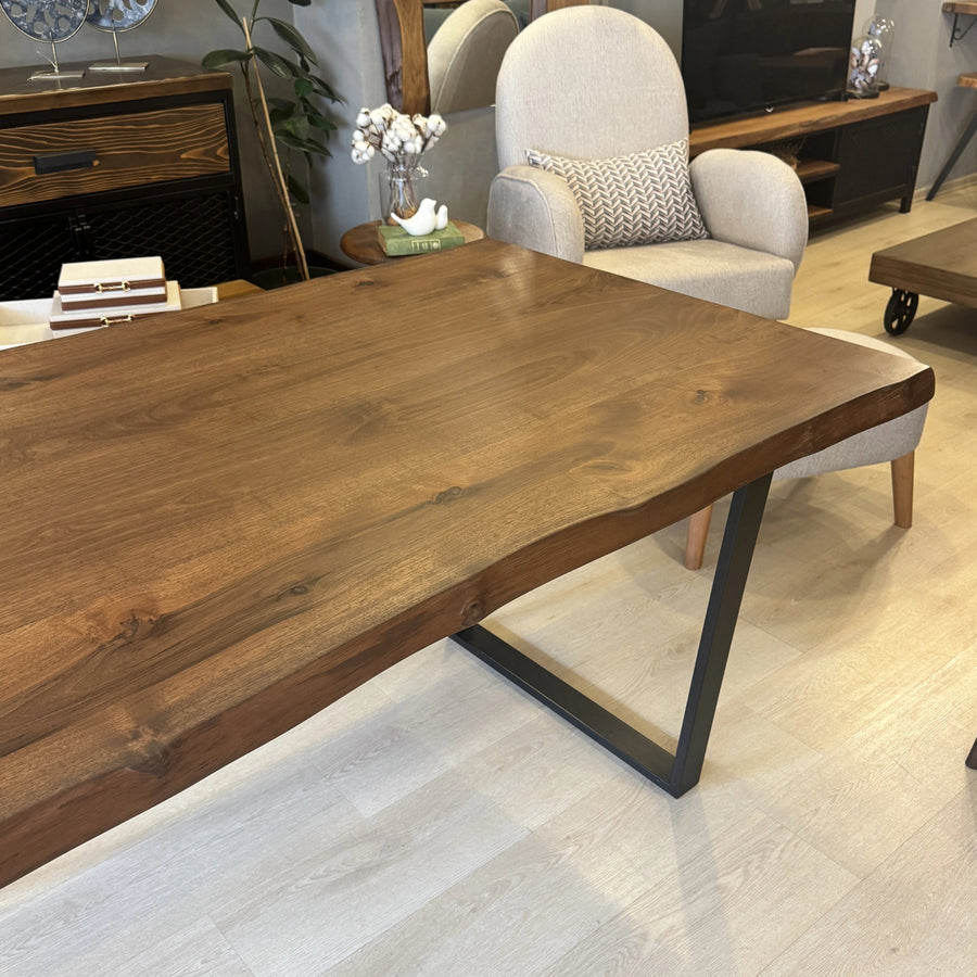 Denton 63" Walnut Wood Dining Table – Ready to Ship Mozilya