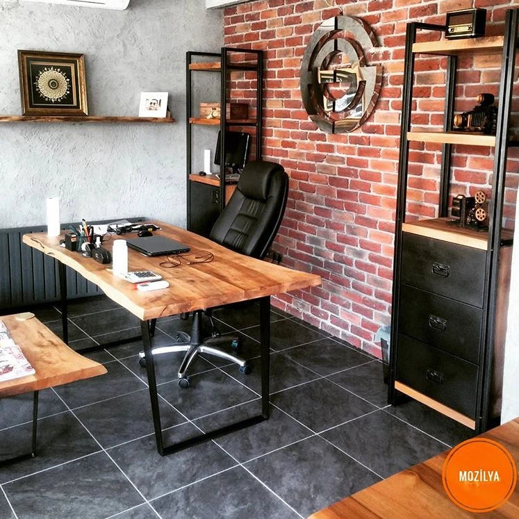 Denton Walnut Dining Room Table | Live Edge Farmhouse Design Mozilya