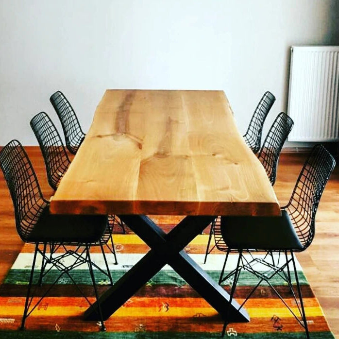 Denton Walnut Dining Room Table | Live Edge Farmhouse Design Mozilya