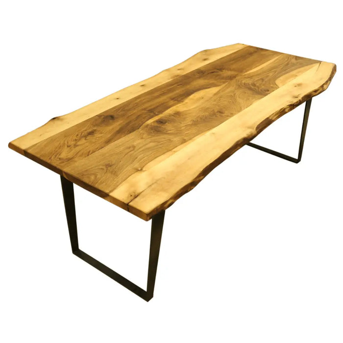 Denton Walnut Solid Wood Live Edge Dining Table