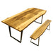 Denton Walnut Solid Wood Live Edge Dining Table