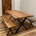 Denton Walnut Solid Wood Live Edge Dining Table