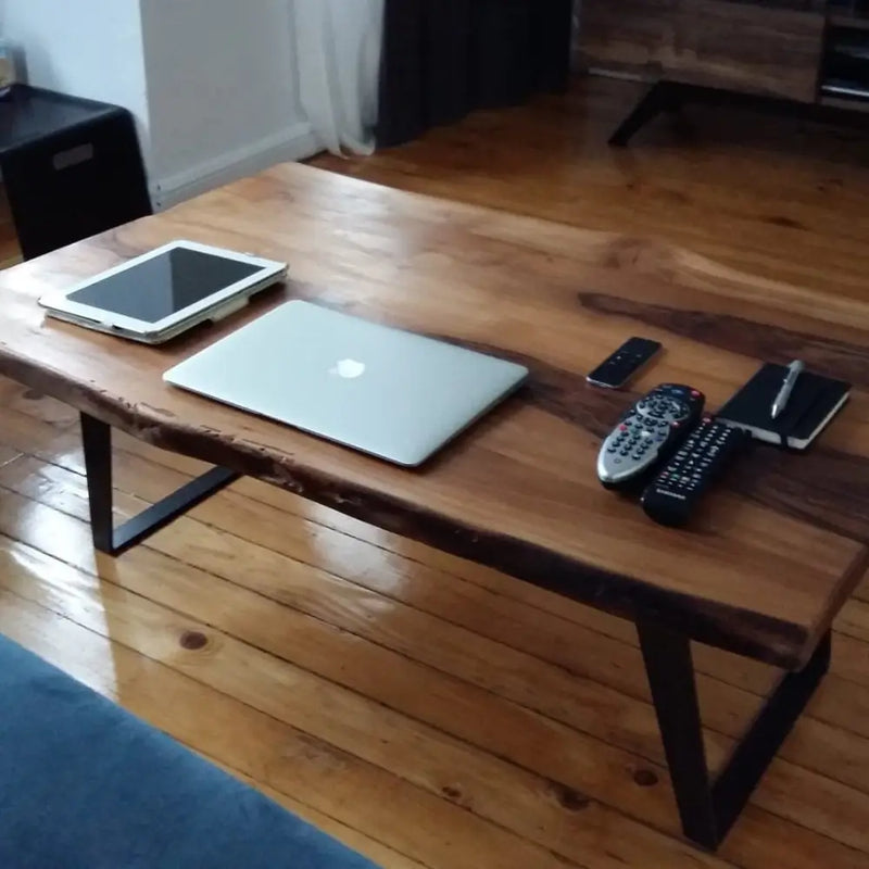 Denton Live Edge Coffee Table - Solid Walnut Wood