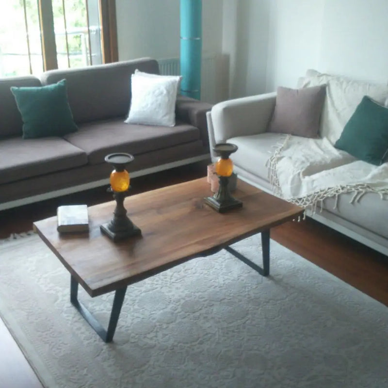 Denton Live Edge Coffee Table - Solid Walnut Wood