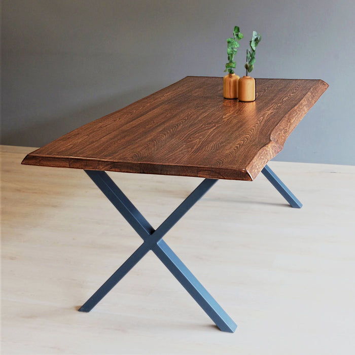 Eagan Solid Beech Wood Live-Edge Dining Table