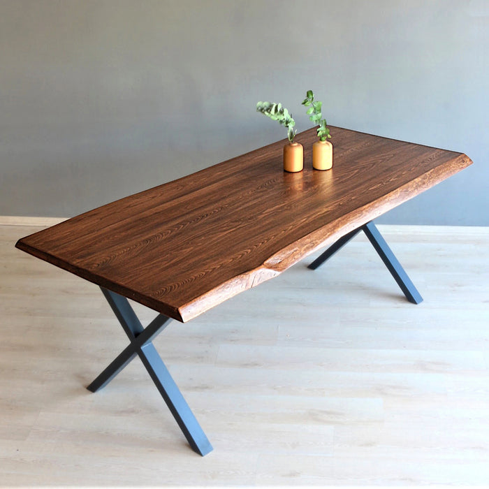 The Eagan table styled with minimalistic décor items for a rustic yet modern look.