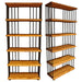 Close-up of Fargo Metal Wood Bookcase with rustic wood grain and metal frame detail.