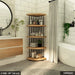 Top-down perspective of the Fargo corner bookcase showing its sleek, space-saving design.