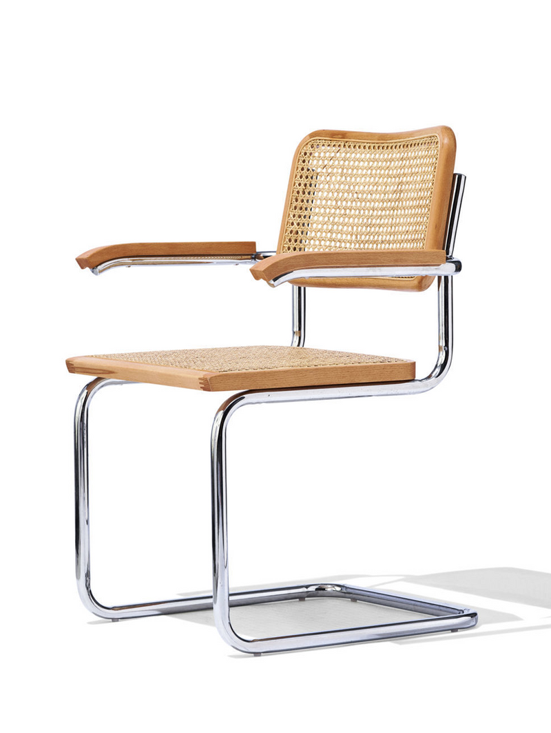 Greenwich Cane Arm Dining Chair | Cantilever Chrome Modern Design