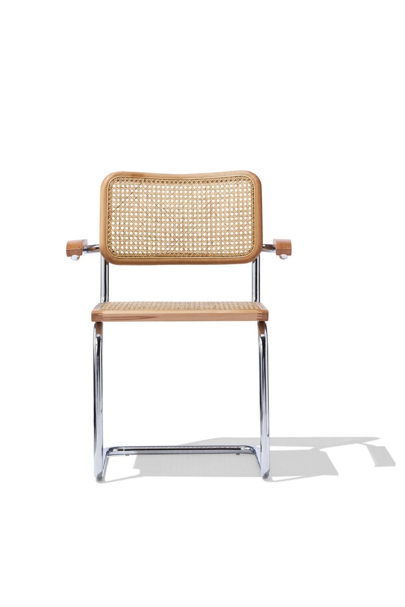 Greenwich Cane Arm Dining Chair | Cantilever Chrome Modern Design