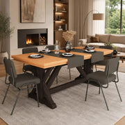 Helena Rustic Dining Room Table | Rectangle Farmhouse Design. Tomruque Wood Studios