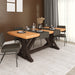 Harley Farmhouse Dining Table in rectangle pine wood design, showcasing a classic farmhouse style in a warm natural finish