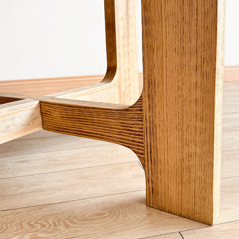 Harlow Round Dining Table leg detail, Handcrafted from Solid Pine, Perfect for Modern Homes