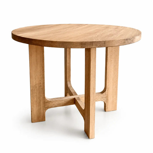Harlow Round Wood Dining Table – Solid Wood, Farmhouse Style Mozilya