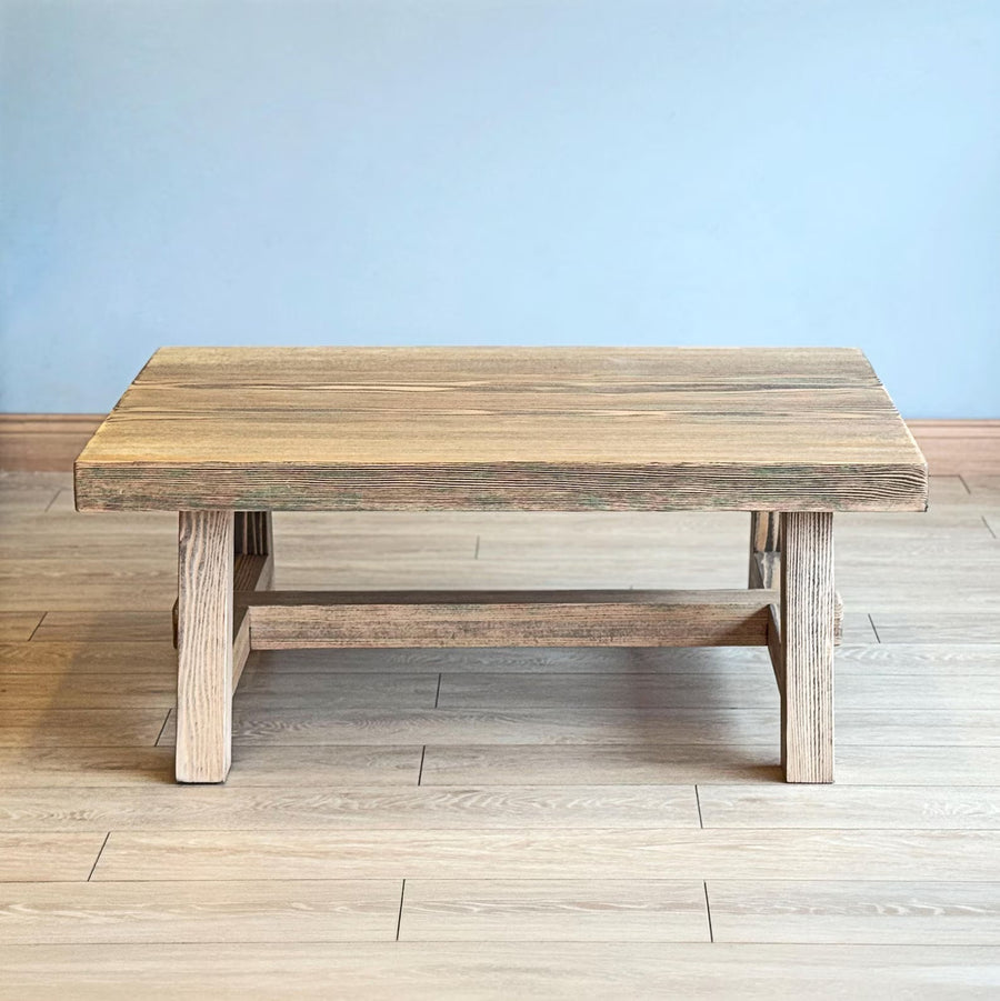 Harman Solid Wood Coffee Table – Rustic Rectangular Design Tomruque Wood Studios