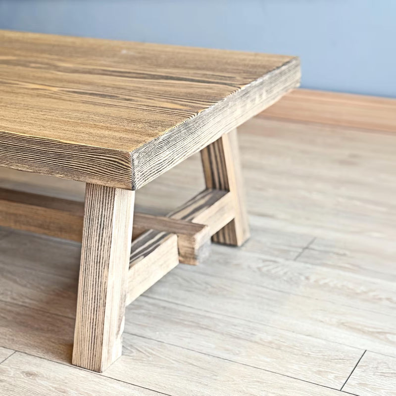 Harman Solid Wood Coffee Table – Rustic Rectangular Design