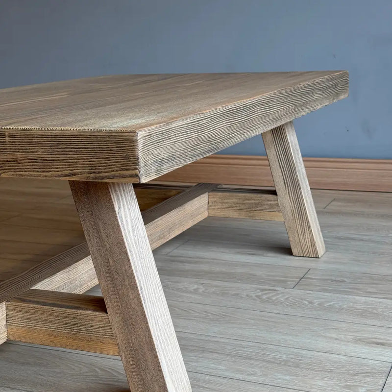 Harman Solid Wood Coffee Table – Rustic Rectangular Design