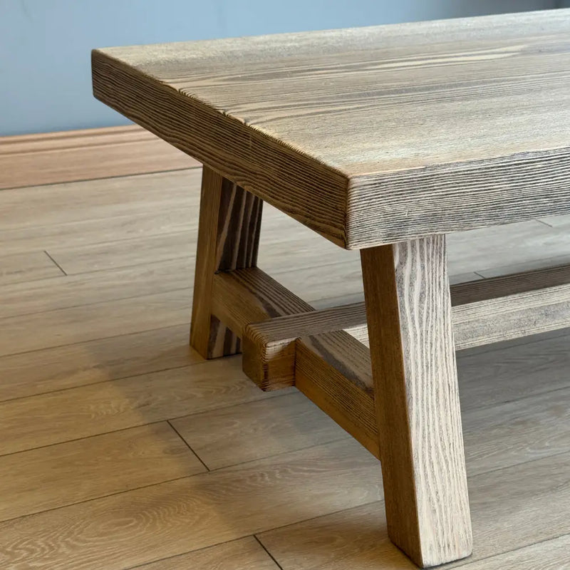 Harman Solid Wood Coffee Table – Rustic Rectangular Design