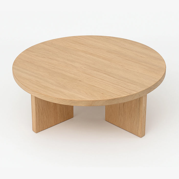 Customizable minimalist beech wood living room table
