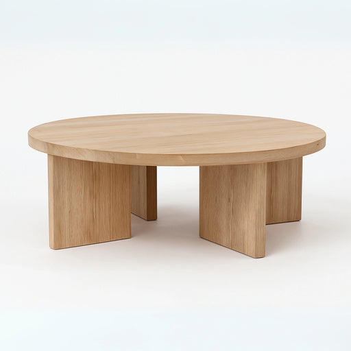 Front view of the wood cffee table