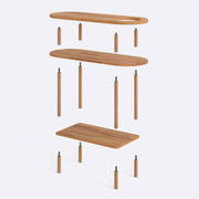 The back of the Kennard modern entryway table, featuring clean lines and a sturdy beech wood frame