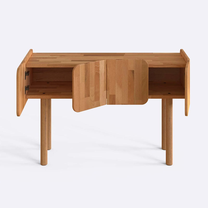 Keno Solid Beech Wood Console Table | Minimalist Entryway Table