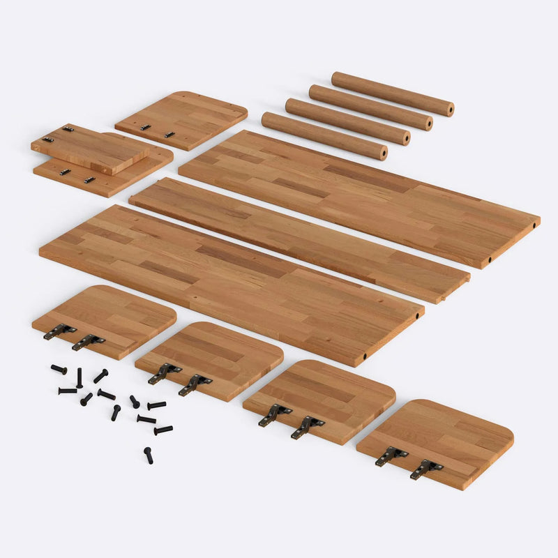 Keno Solid Beech Wood Console Table | Minimalist Entryway Table