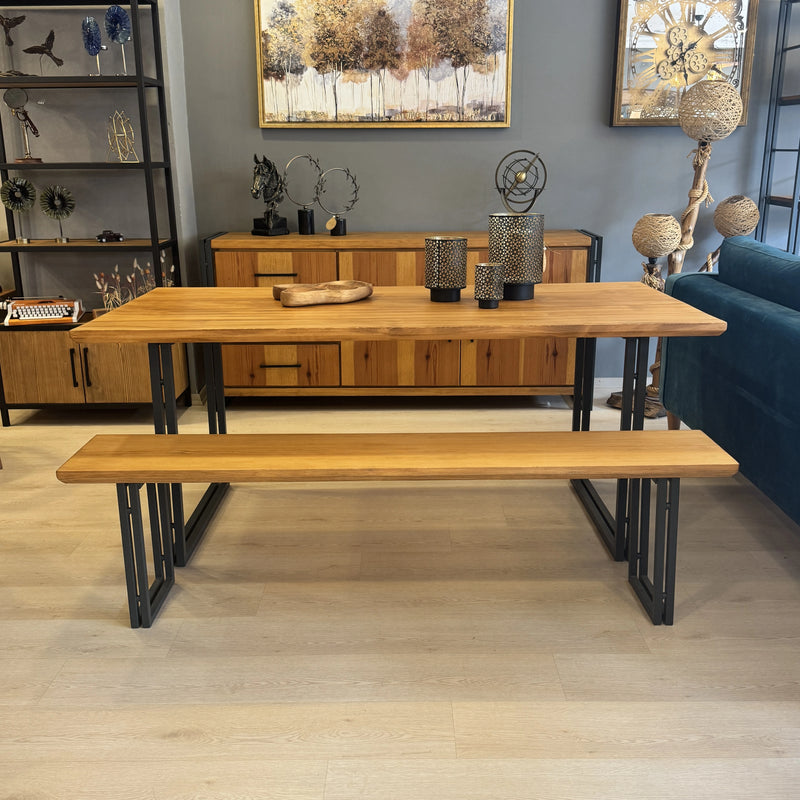 Kent 70.9" Rustic Wood Dining Table – Ready to Ship