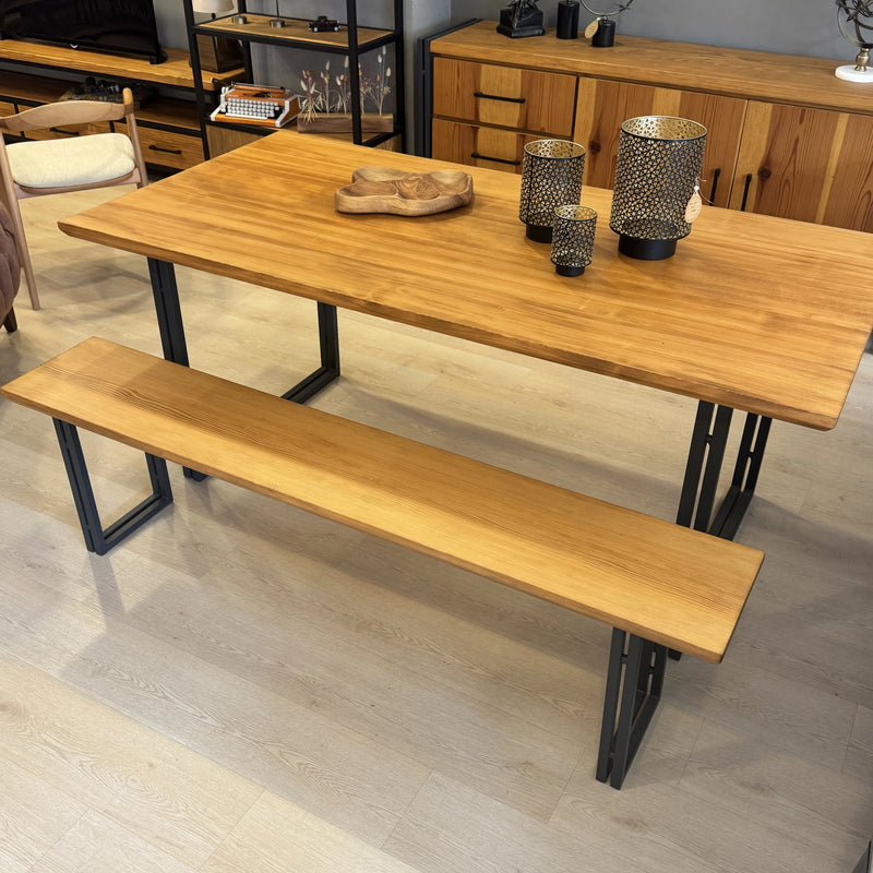 Kent 70.9" Rustic Wood Dining Table – Ready to Ship