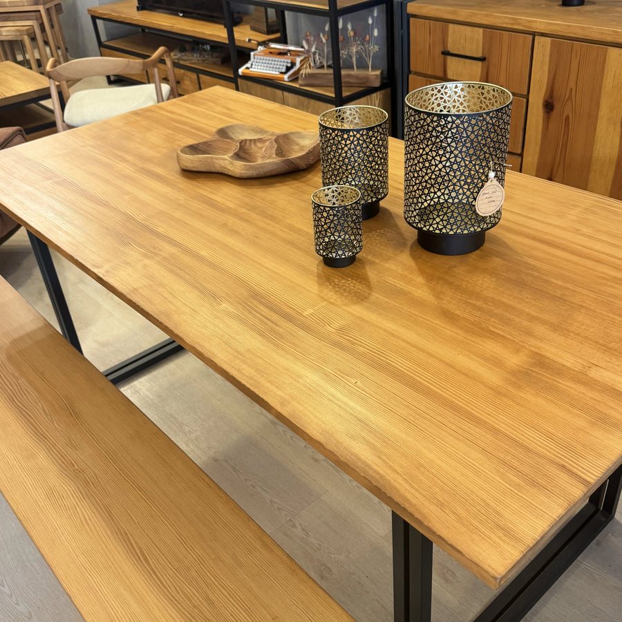 Kent 70.9" Rustic Wood Dining Table – Ready to Ship Mozilya