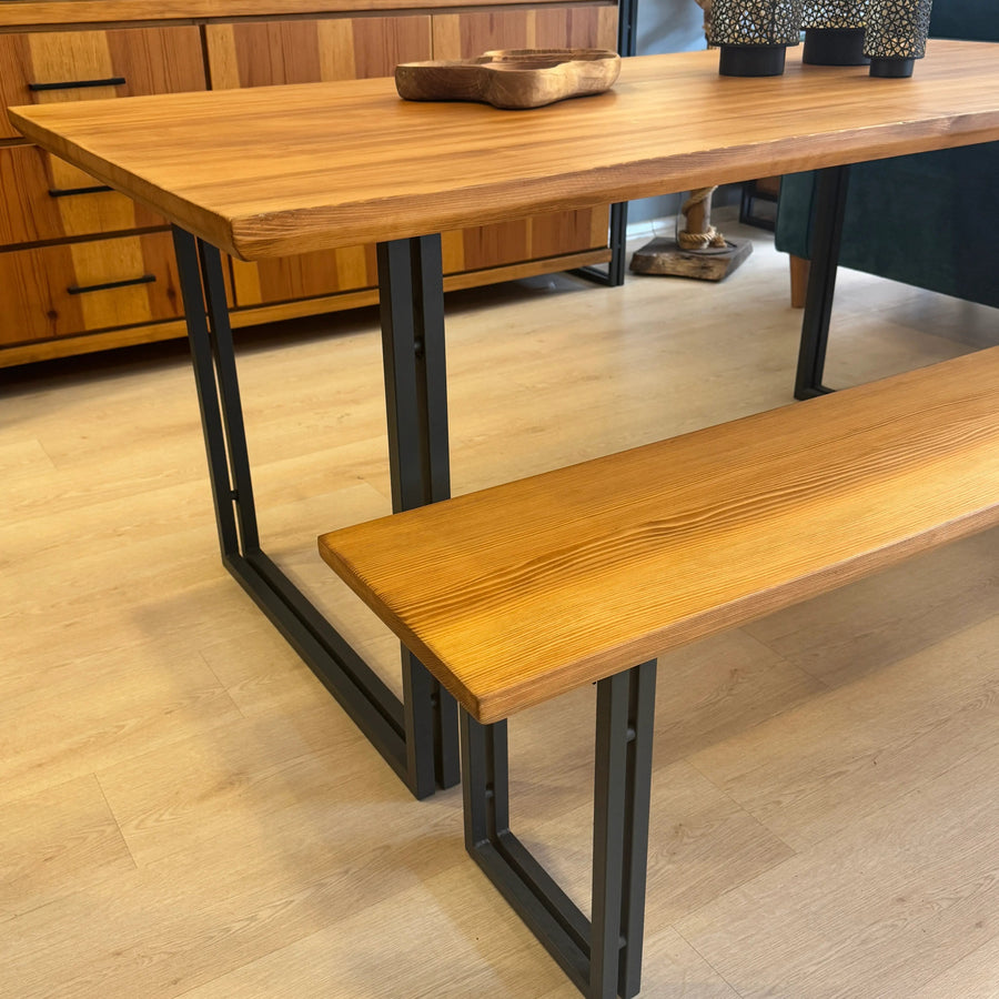 Kent 70.9" Rustic Wood Dining Table – Ready to Ship Mozilya