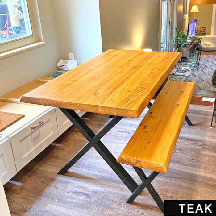 Pine wood featuring a customizable finish option.