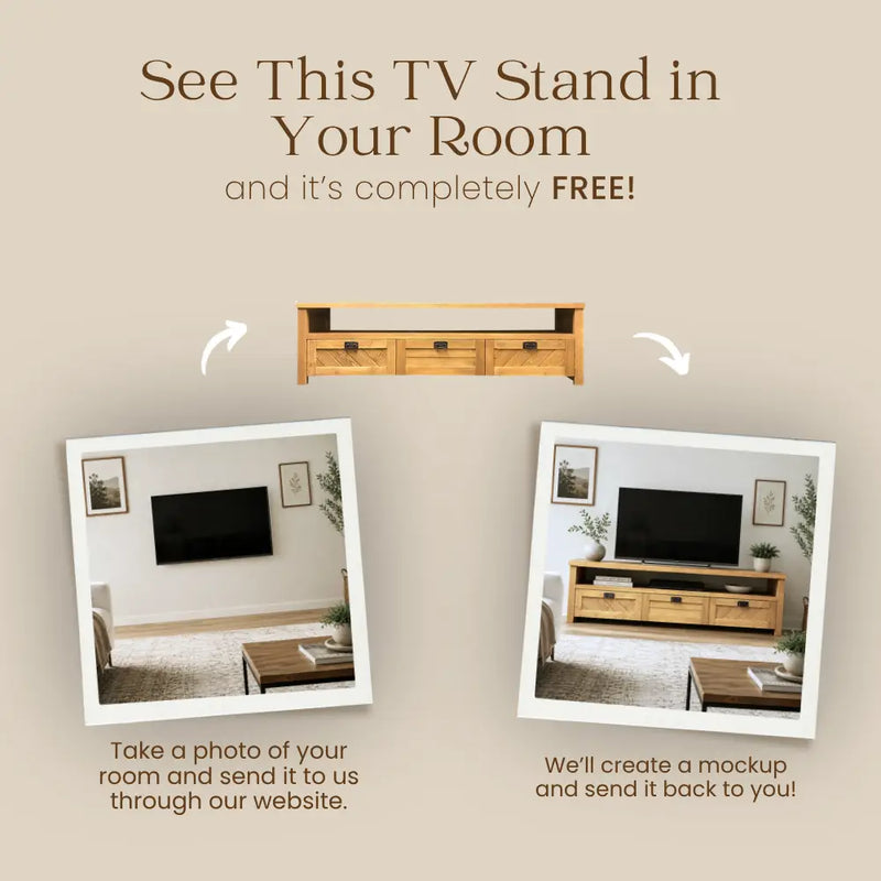 Kinston Solid Pine Wood TV Stand