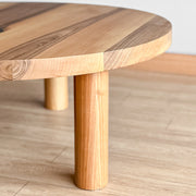 Cylindric leg and tabletop close-up detail photo