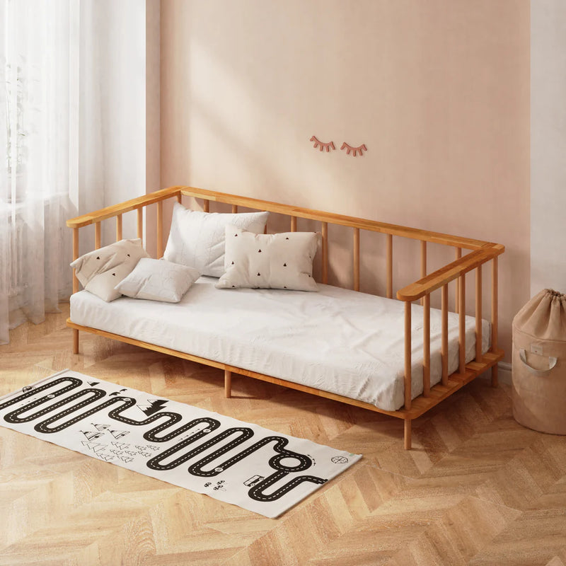 Linor Solid Beech Wood Kids Daybed | Minimalist Children’s Bed Frame