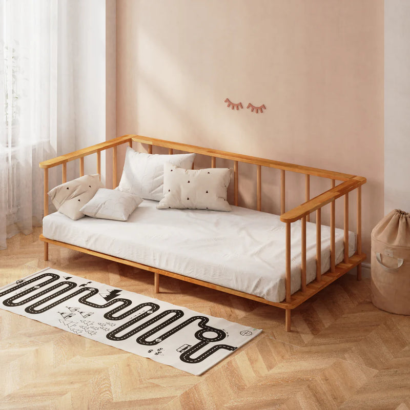 Linor Solid Beech Wood Kids Daybed | Minimalist Children’s Bed Frame