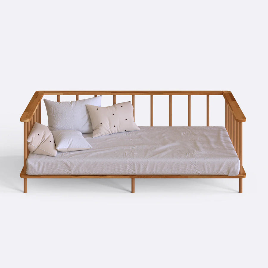 Linor Solid Beech Wood Kids Daybed | Minimalist Children’s Bed Frame Demontha