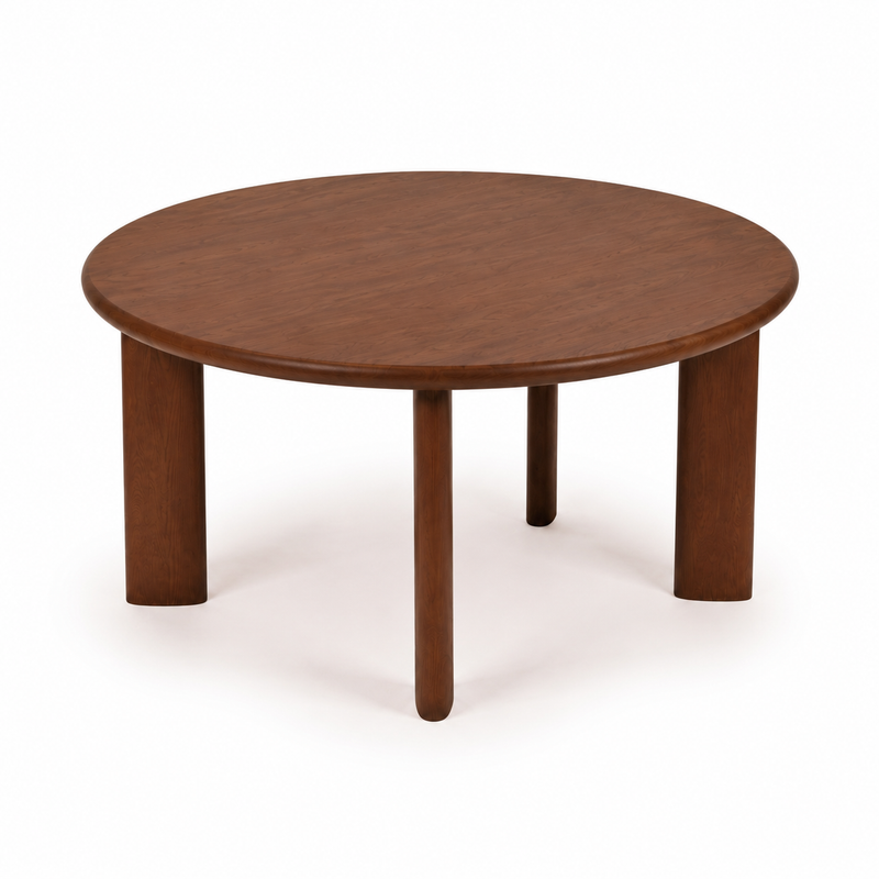 Liva Round Walnut Dining Table | Scandinavian Modern Design