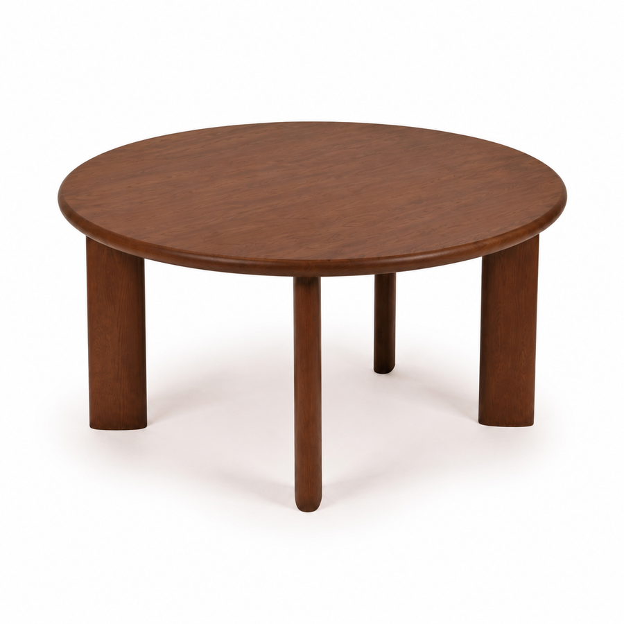 Liva Round Walnut Dining Table | Scandinavian Modern Design