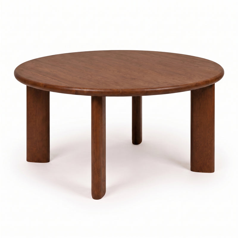 Liva Round Walnut Dining Table | Scandinavian Modern Design