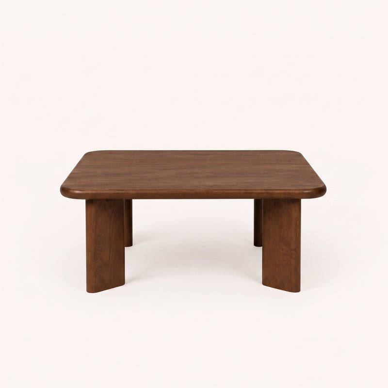 Liva Square Walnut Coffee Table | Scandinavian Modern Design