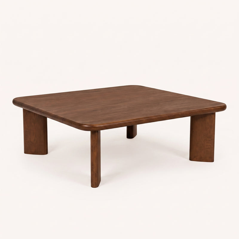 Liva Square Walnut Coffee Table | Scandinavian Modern Design